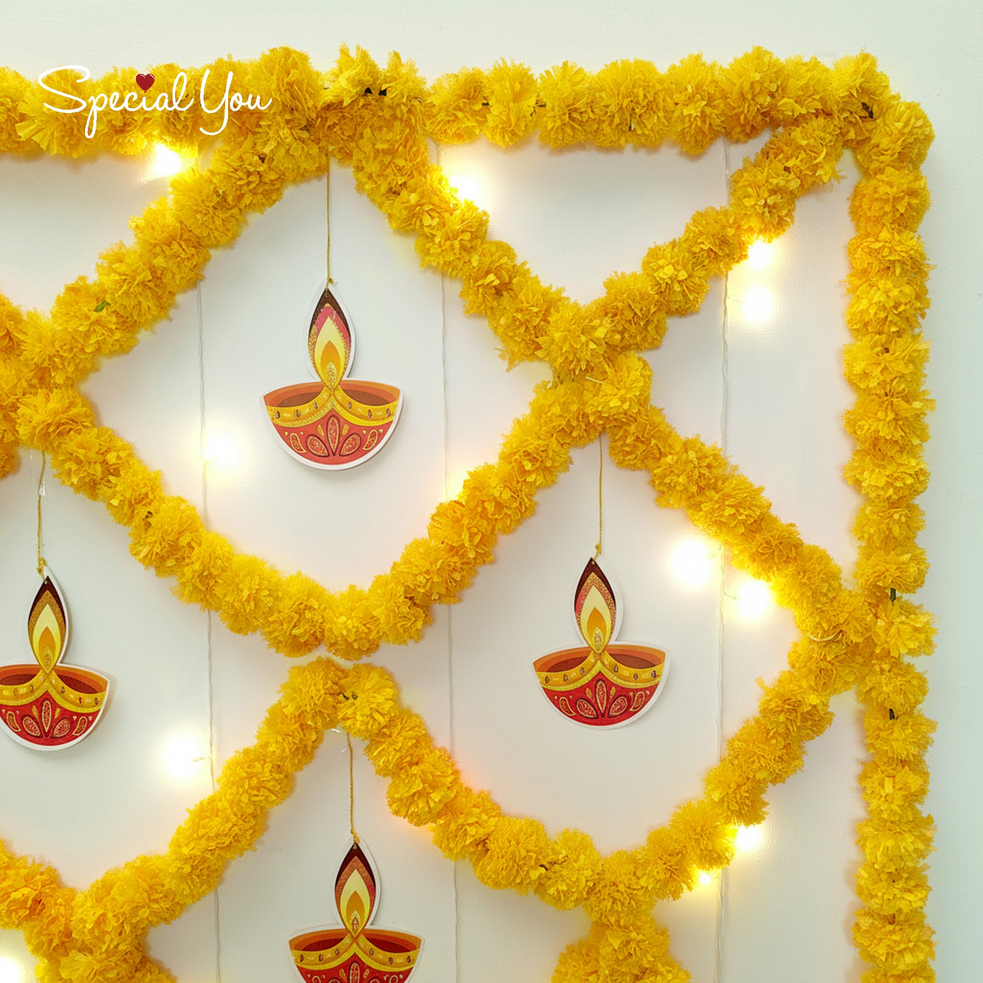 Diwali Flower Backdrop Decor