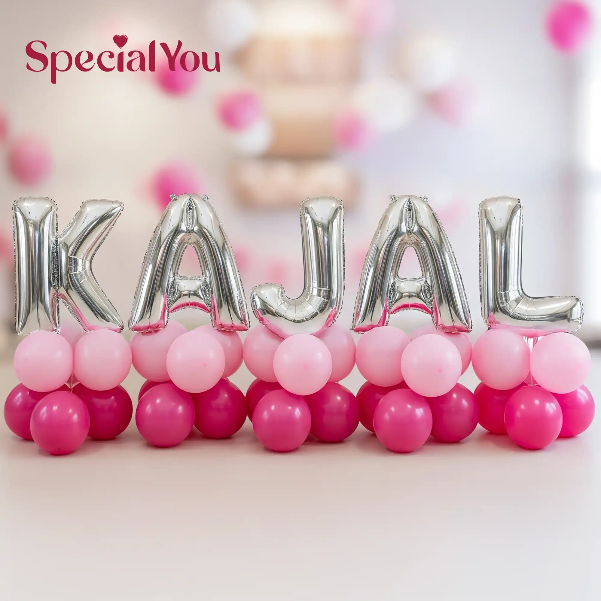 Addon Name Pillar (price for 1 letter 16inches with 8 balloons)