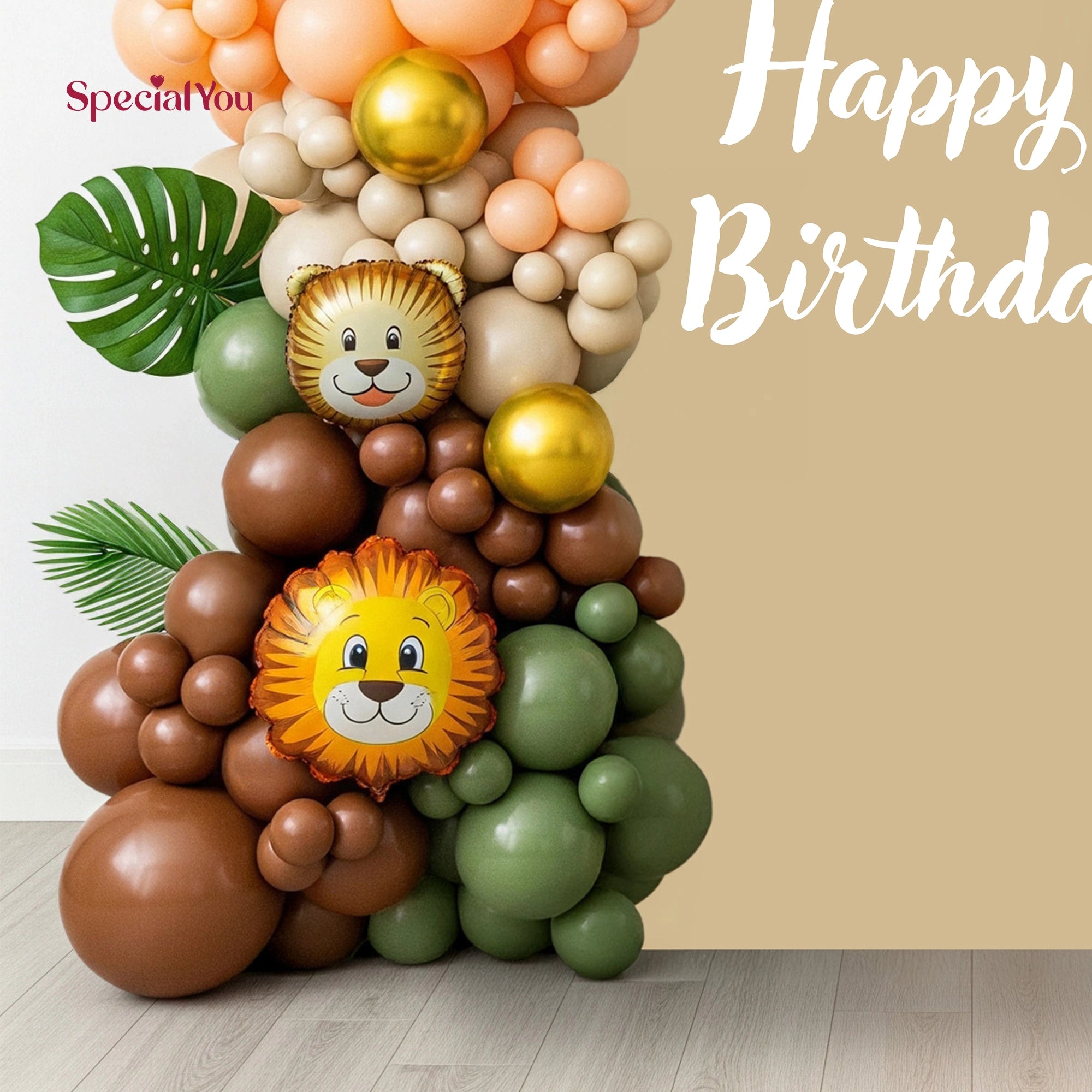 Wild Safari Birthday Balloon Decor
