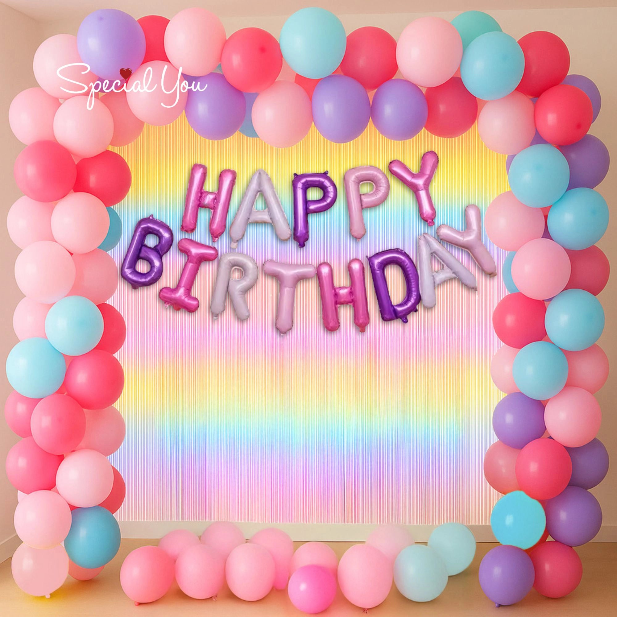 Rainbow Theme Birthday Decor