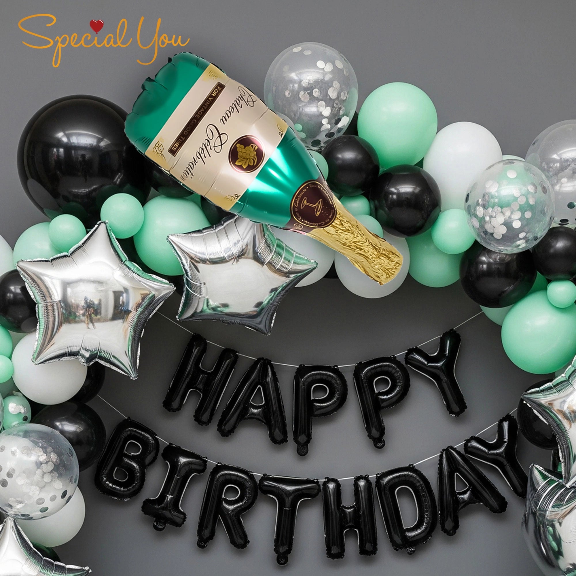 Black & Silver Men Birthday Decor