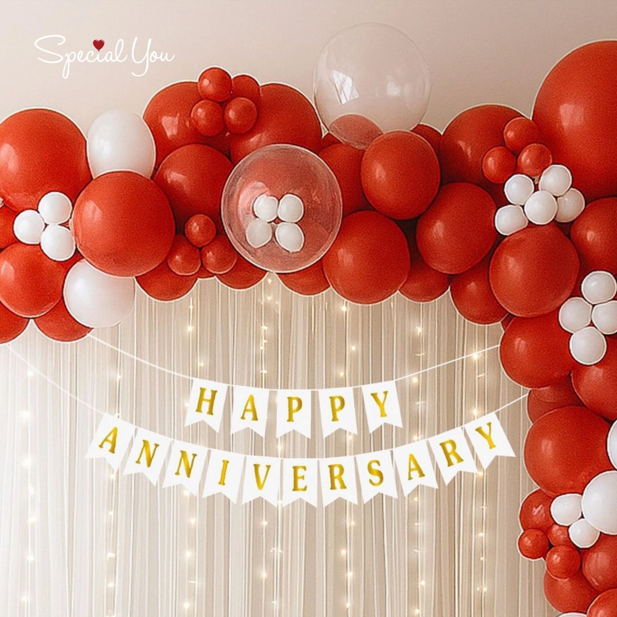 Romantic Red Anniversary Decor
