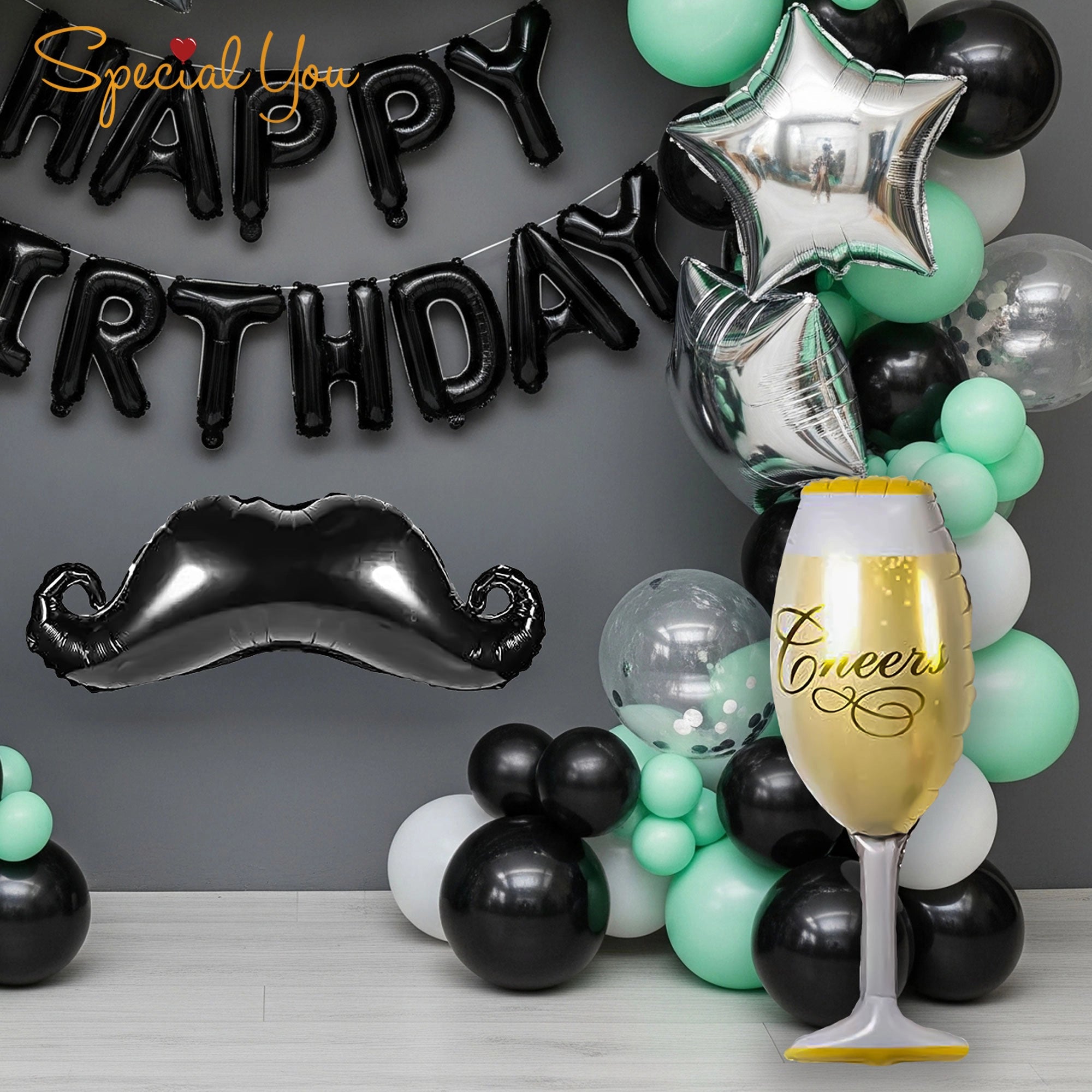 Black & Silver Men Birthday Decor
