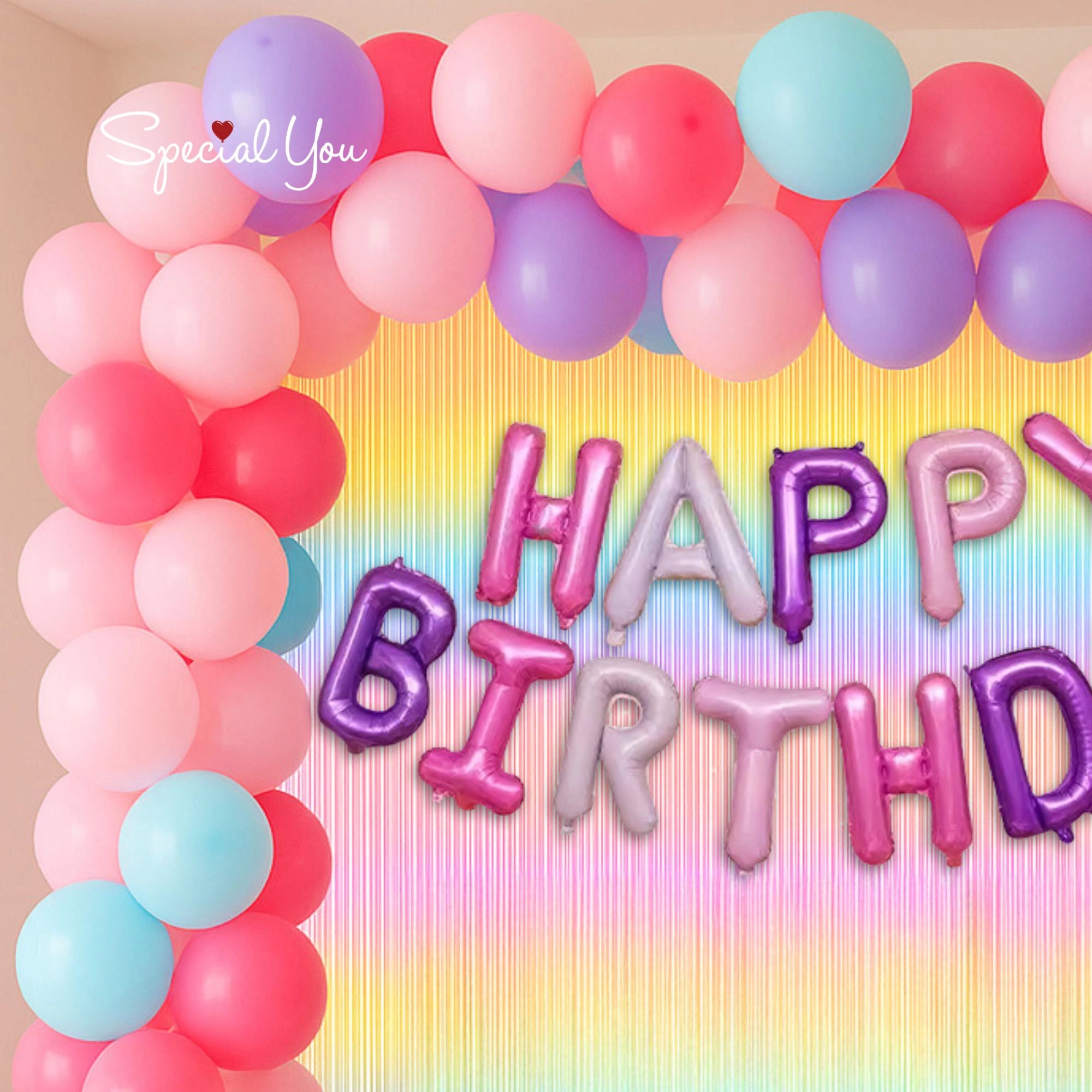 Rainbow Theme Birthday Decor