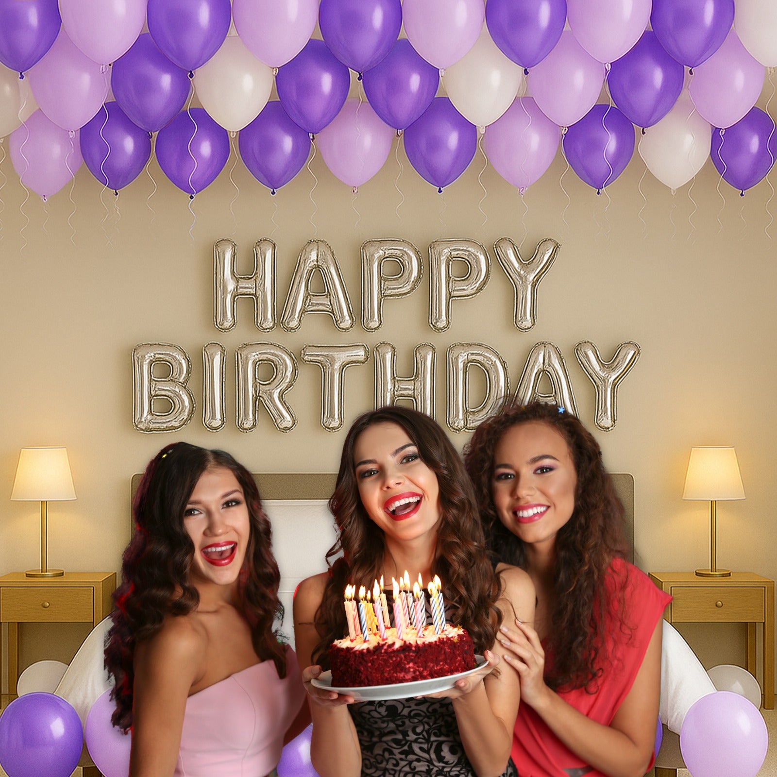 Purple Birthday DIY Decoration Kit