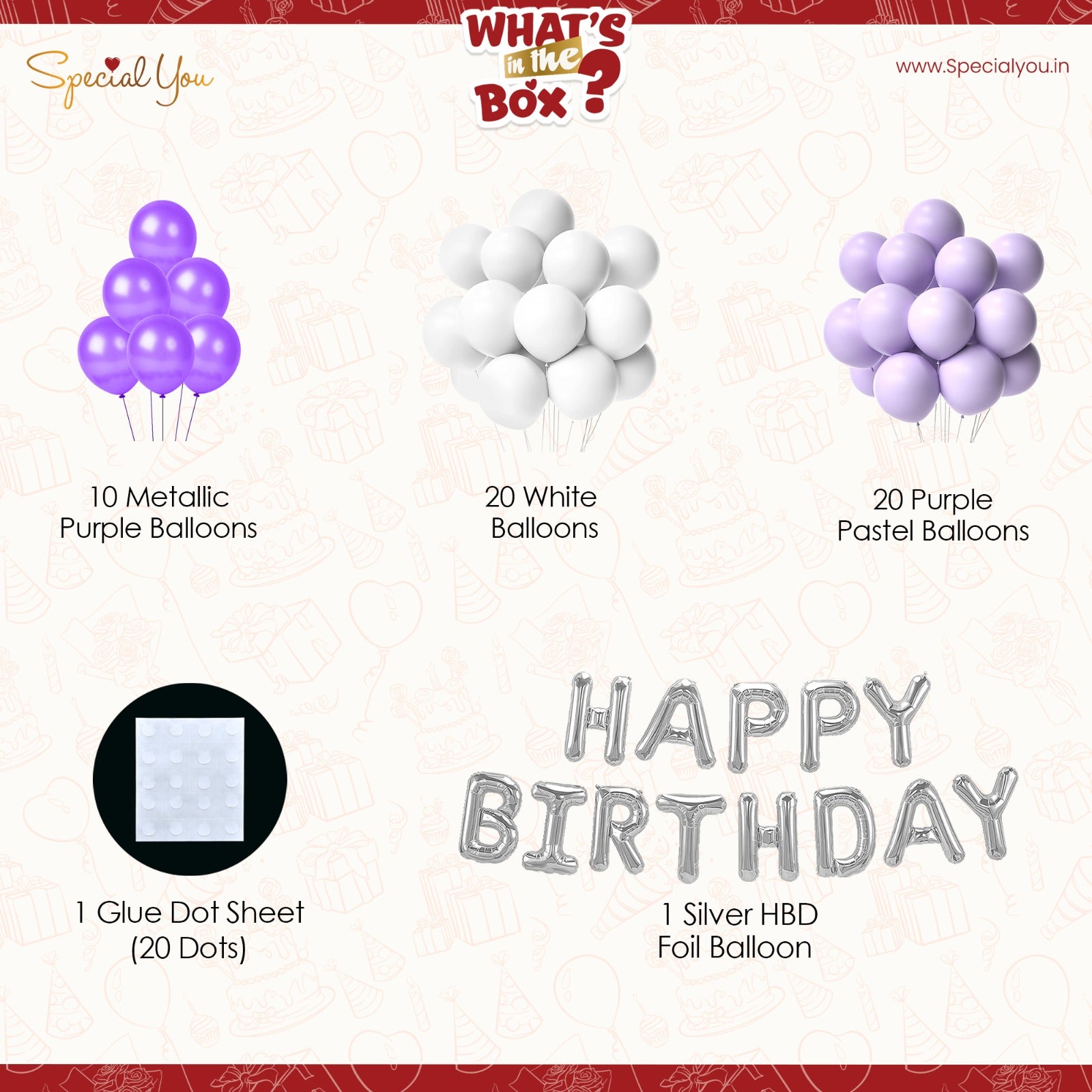Purple Birthday DIY Decoration Kit