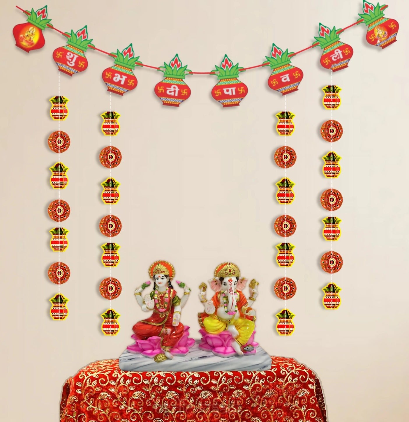 Paper Kalash Toran for Main Entrance Door Hanging Home Decoration