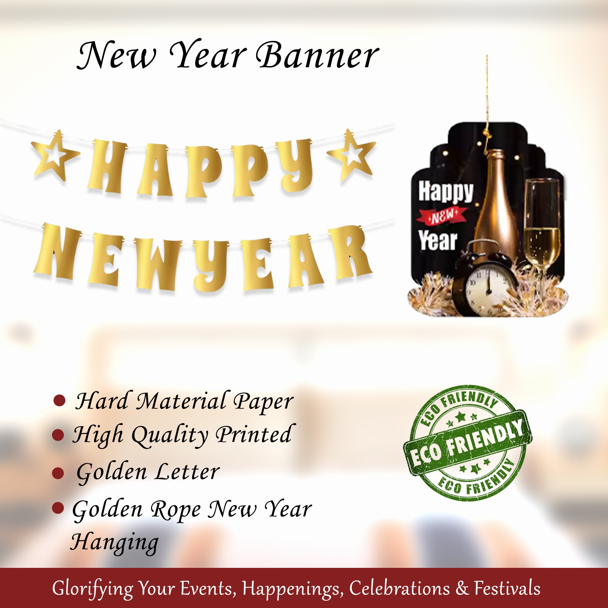 Happy New Year Wall Hanging and Banner