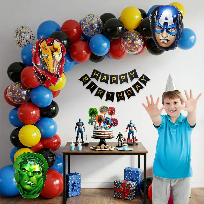 Avengers Theme  Happy Birthday Decoration