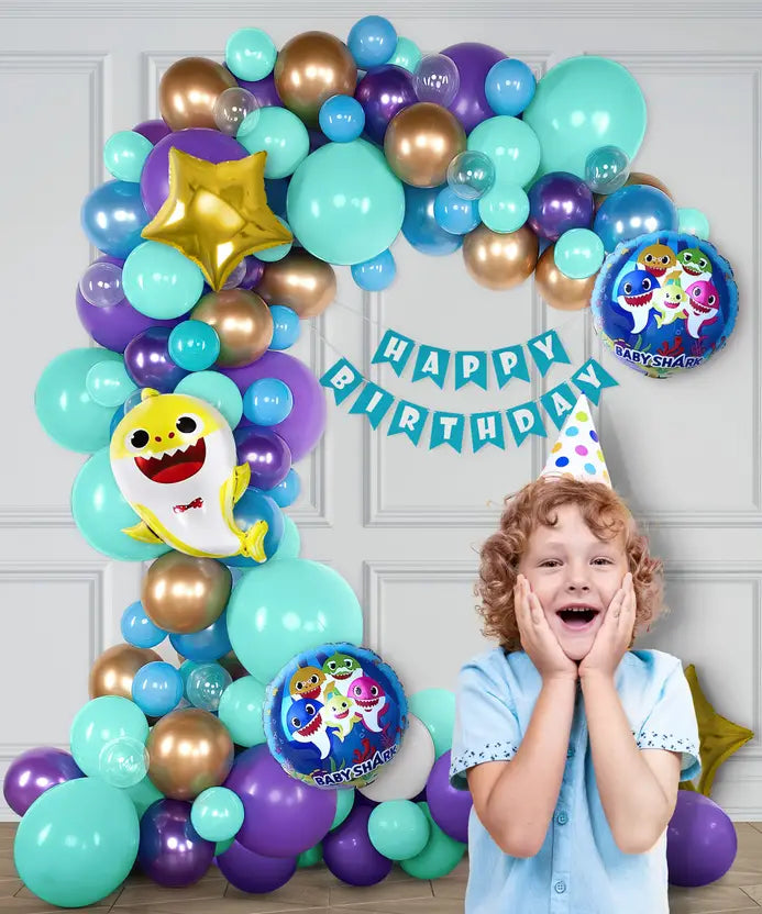 Baby Shark Theme Birthday Decoration DIY Kit