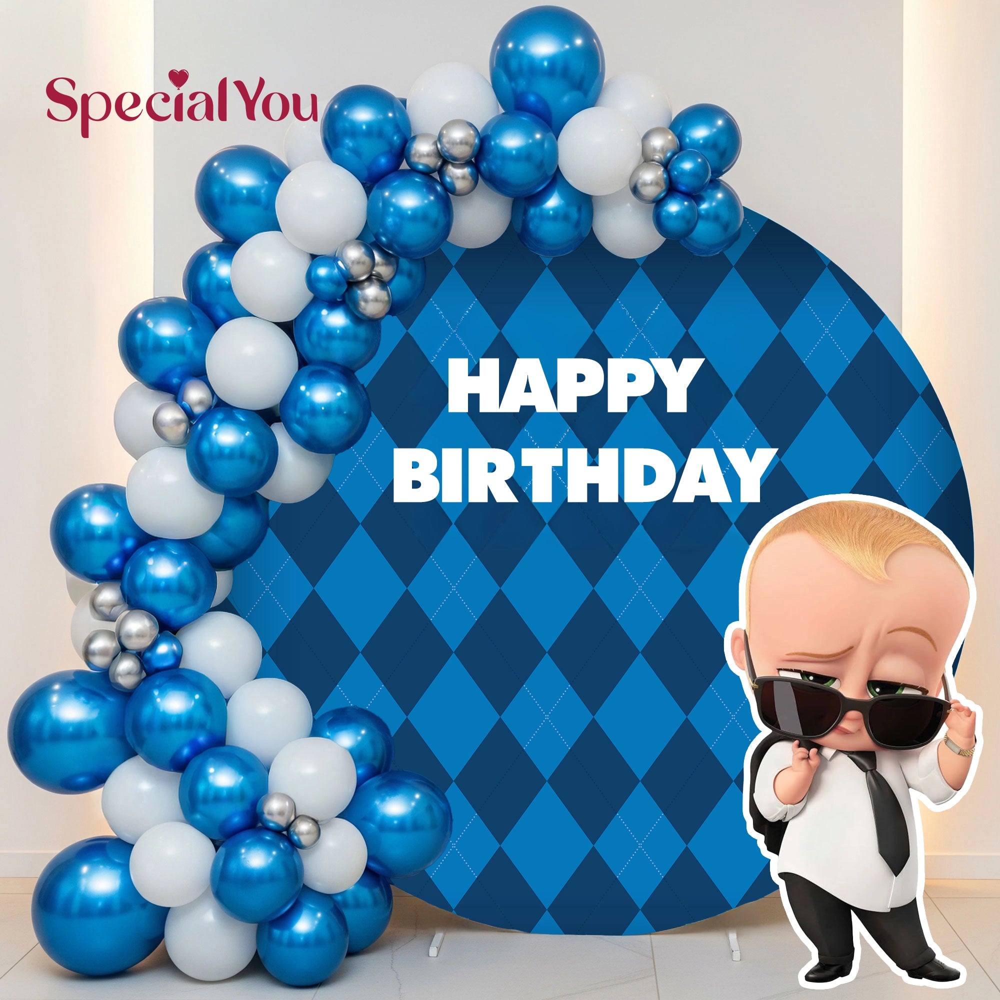Boss Baby Happy Birthday Balloon Decoration