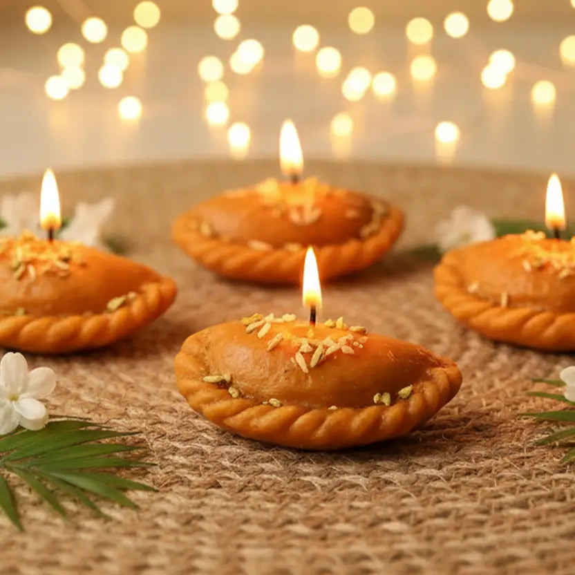 Gujiya Scented Candles Pack of 4