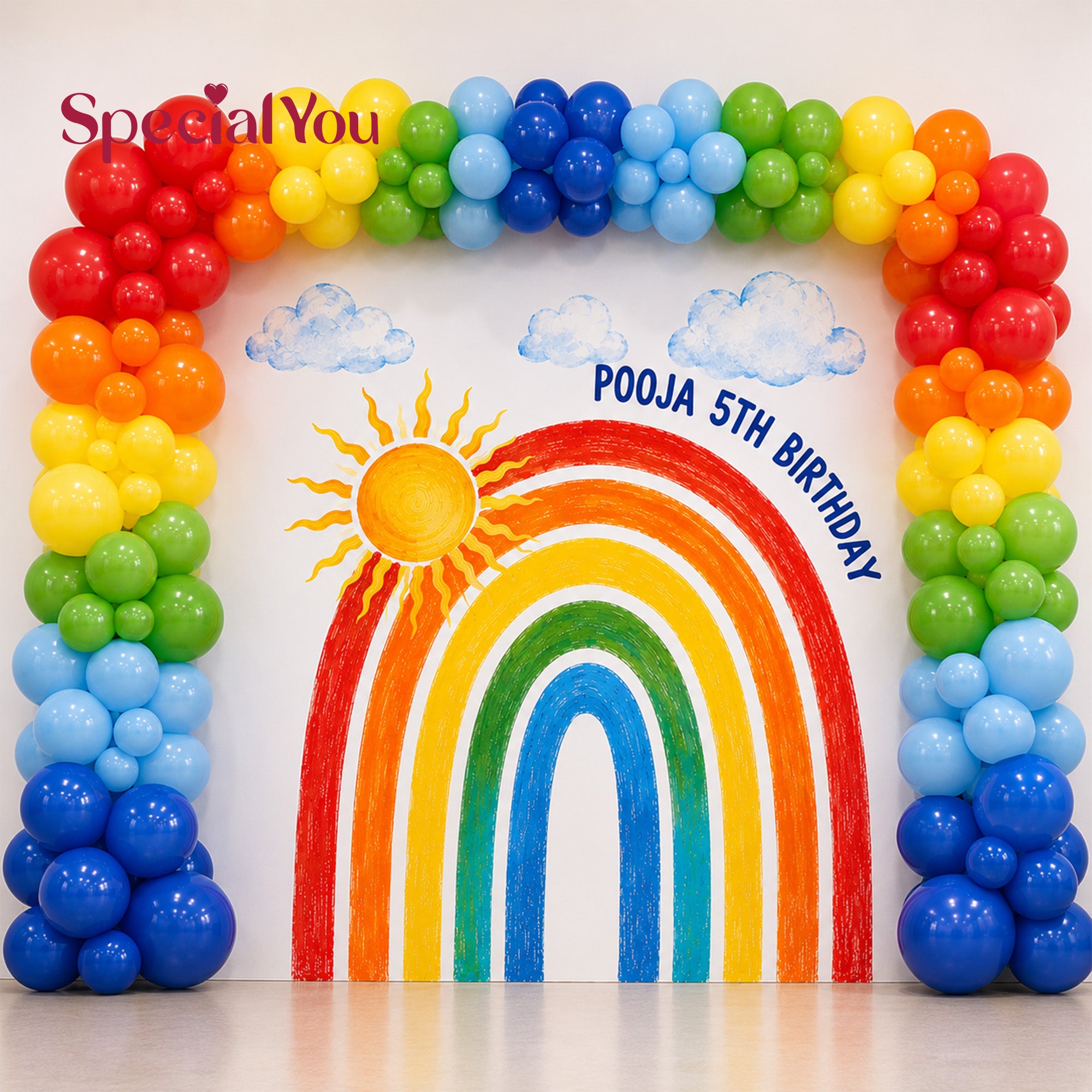 Rainbow Sunshine Theme Birthday Decoration