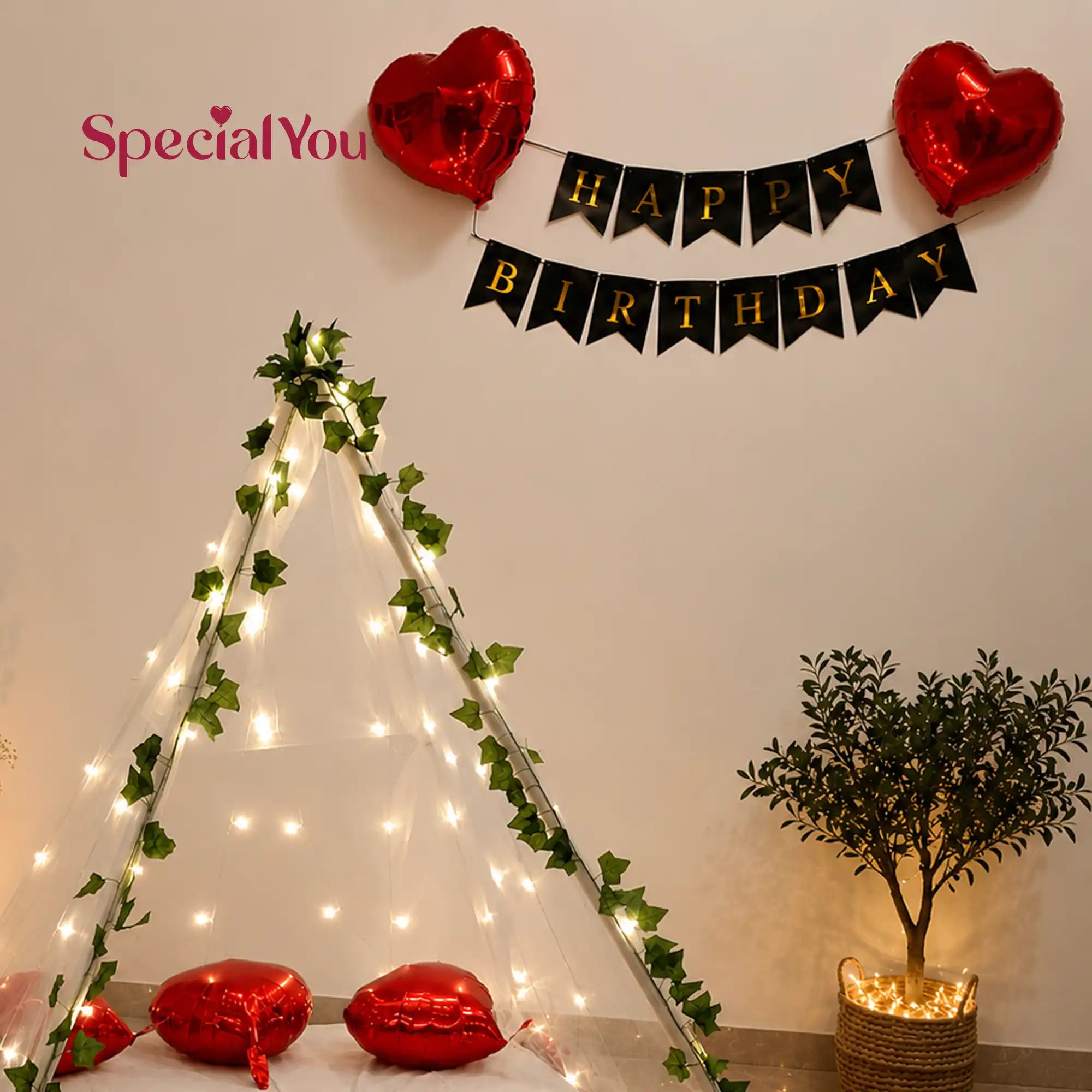 Romantic Birthday Tent Decor