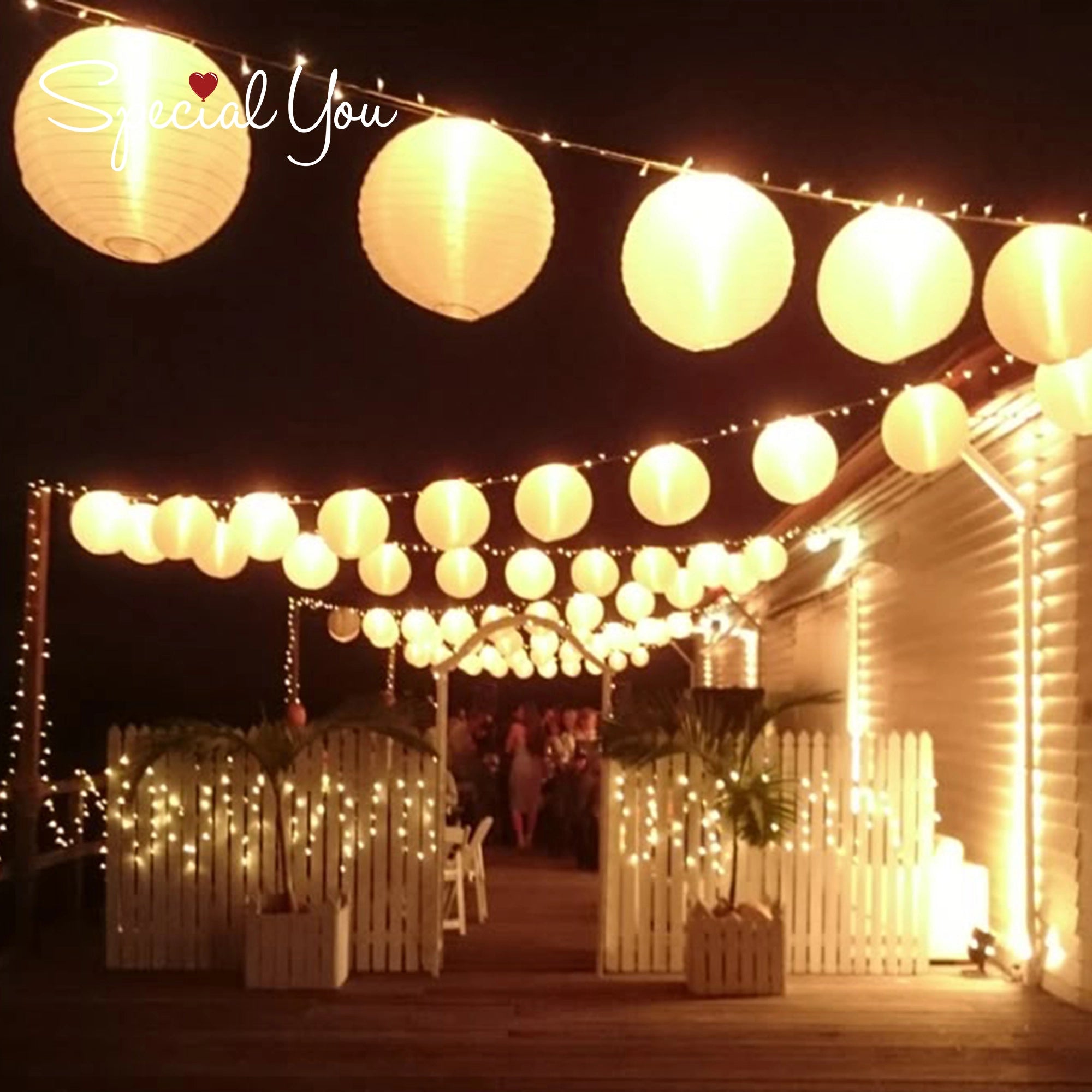 White Lantern Decor