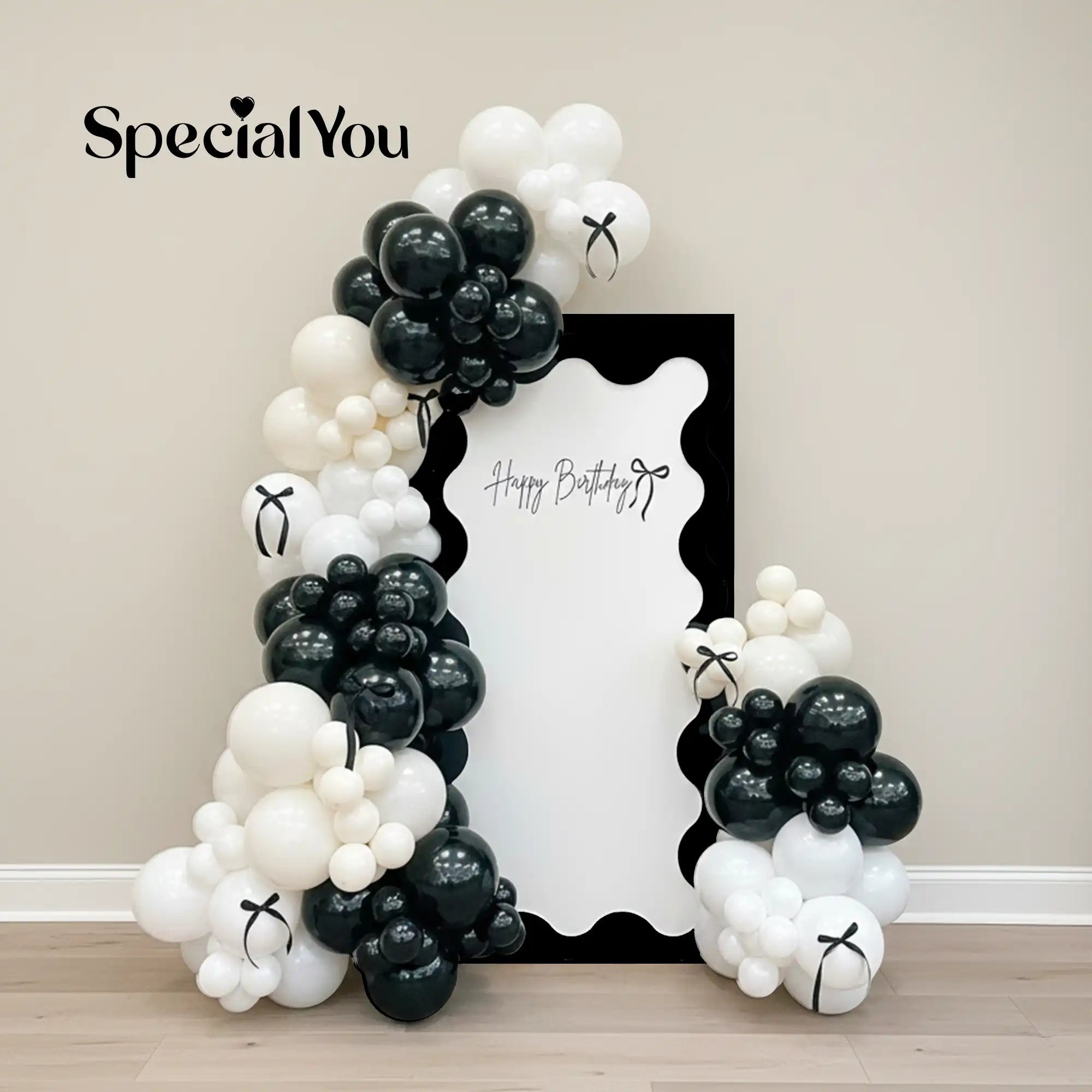 Black & White Balloon Birthday Balloon Decoration