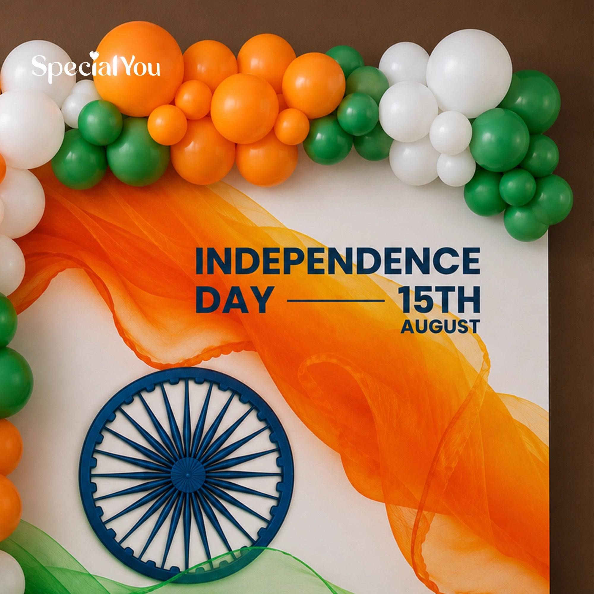 Tricolor Balloon Photo Backdrop Decoration