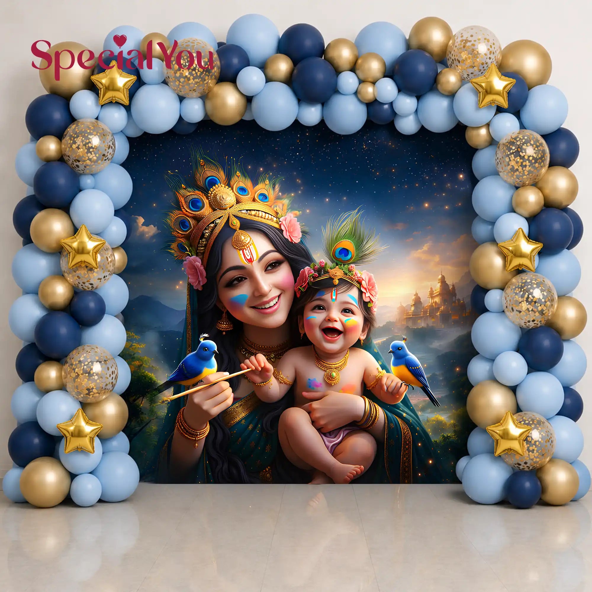 Little Krishna Theme Birthday Decoration