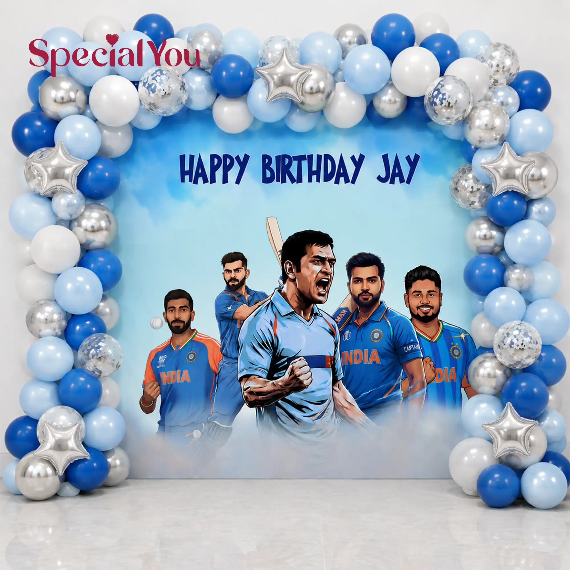 Champion Cricket Theme Birthday Decoration
