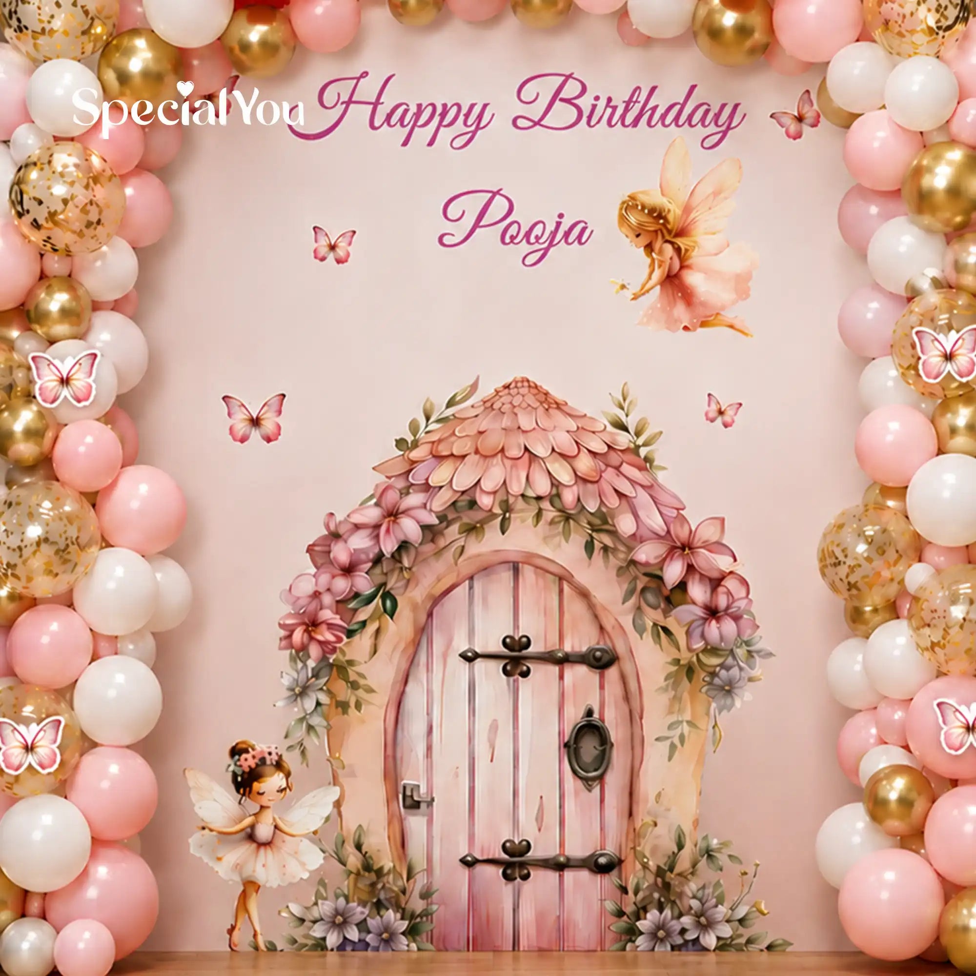 Princess Theme Birthday Balloon Backdrop Decoration