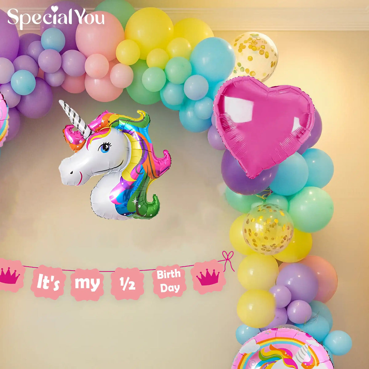 Unicorn Half Birthday Decor