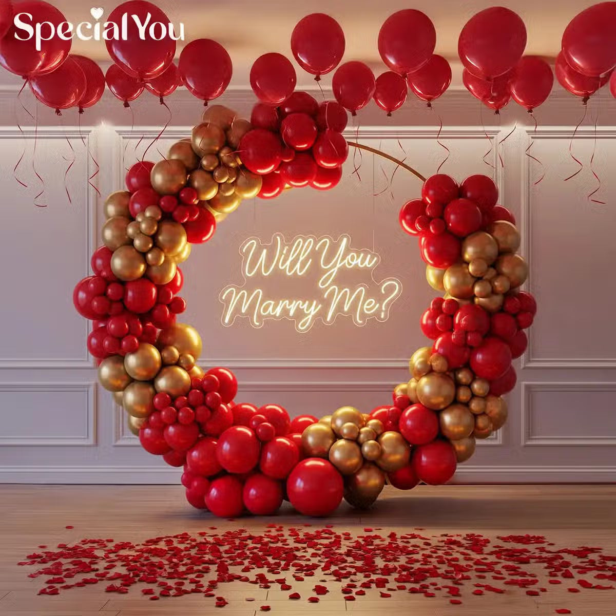 Romantic Proposal Balloon Decor