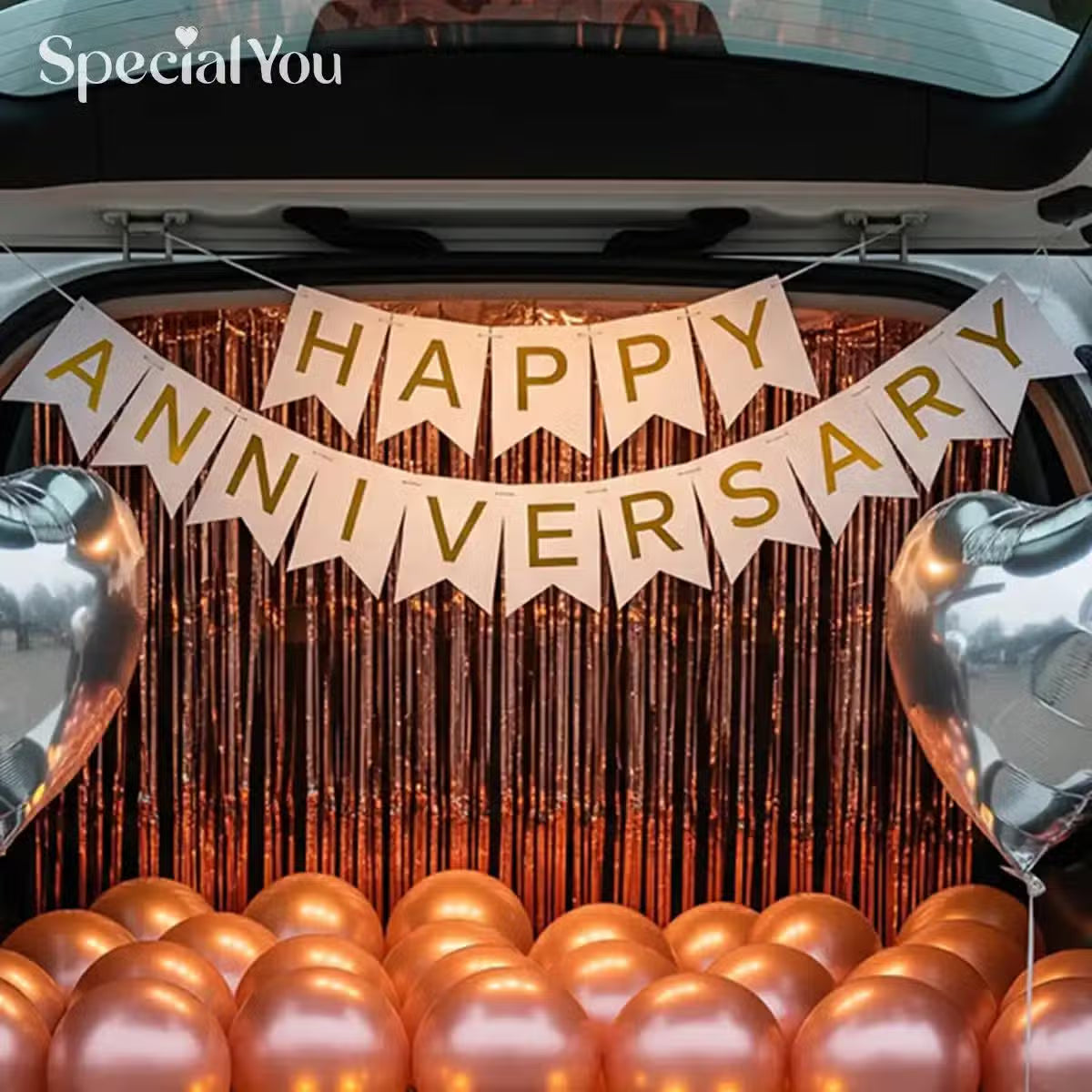 Golden Glow Car Boot Decor