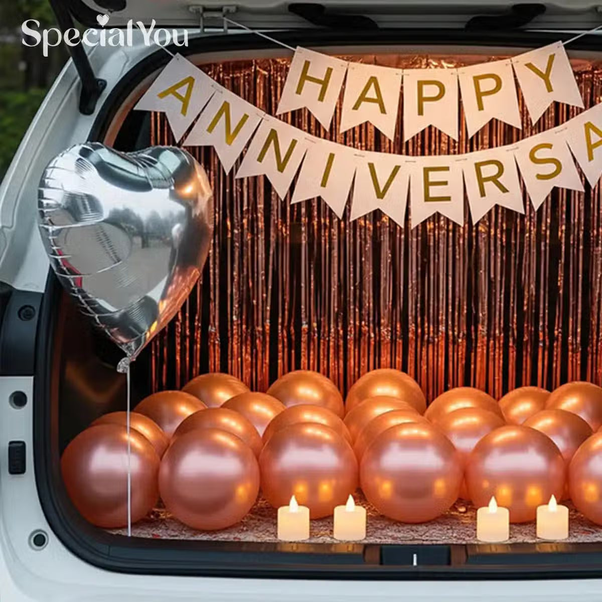 Golden Glow Car Boot Decor