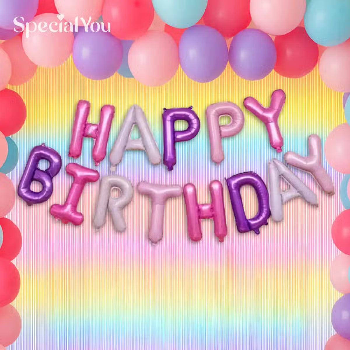 Rainbow Theme Birthday Decor