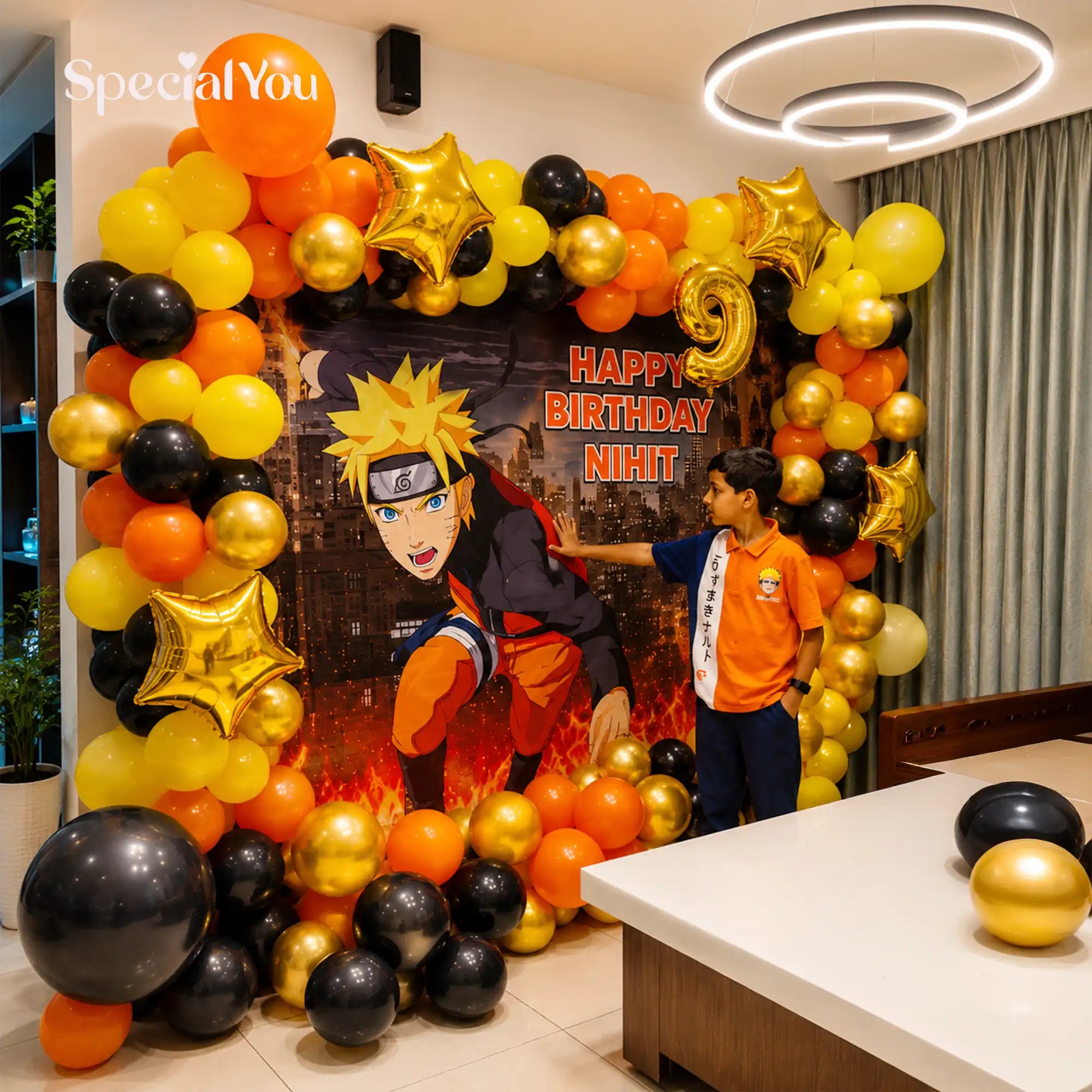 Naruto Theme Birthday Balloon Decor