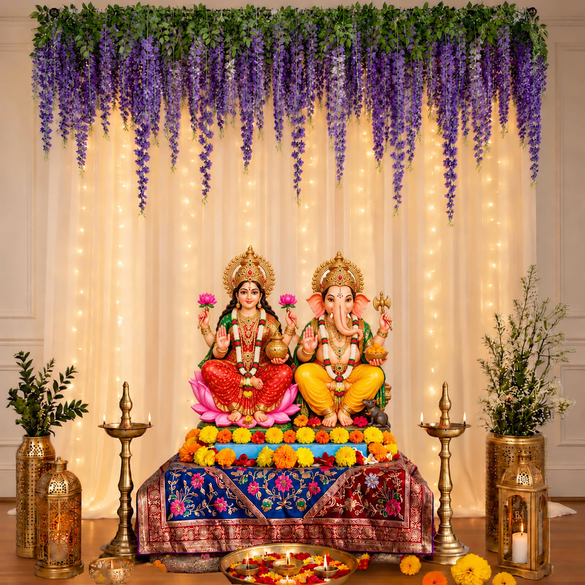 Purple Wisteria Diwali Decor Kit