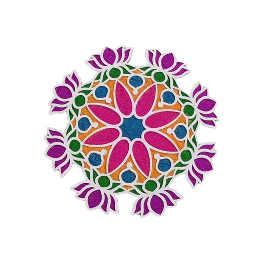 Lotus Flower Rangoli mat