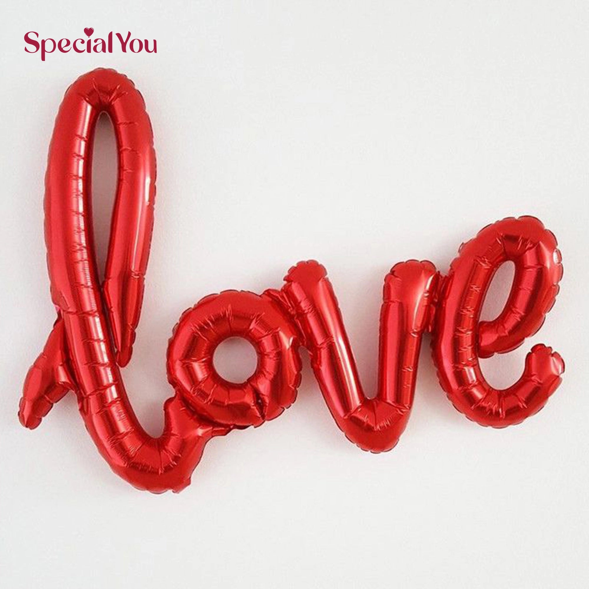 Addon Red love cursive foil balloon