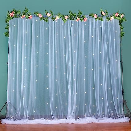 Canopy Tent for Decoration Curtain Cloth with Artificial Rose Vine