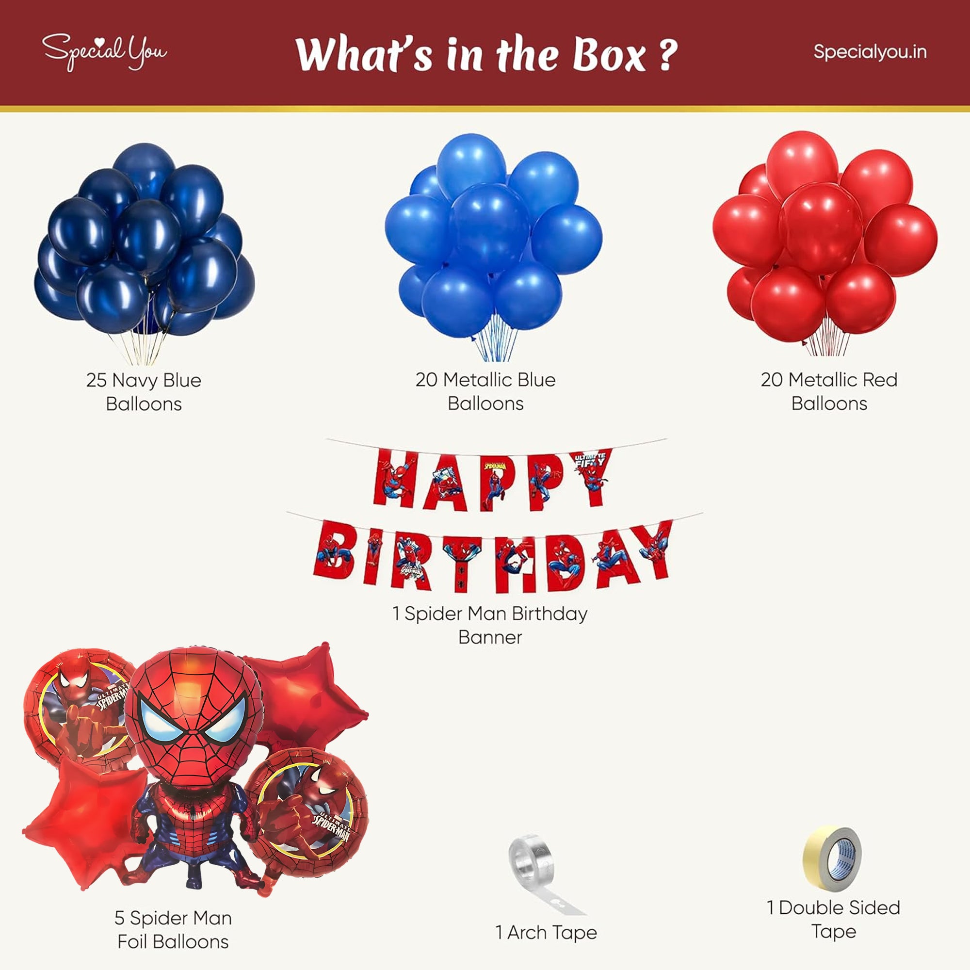 Spiderman theme birthday decoration Kit