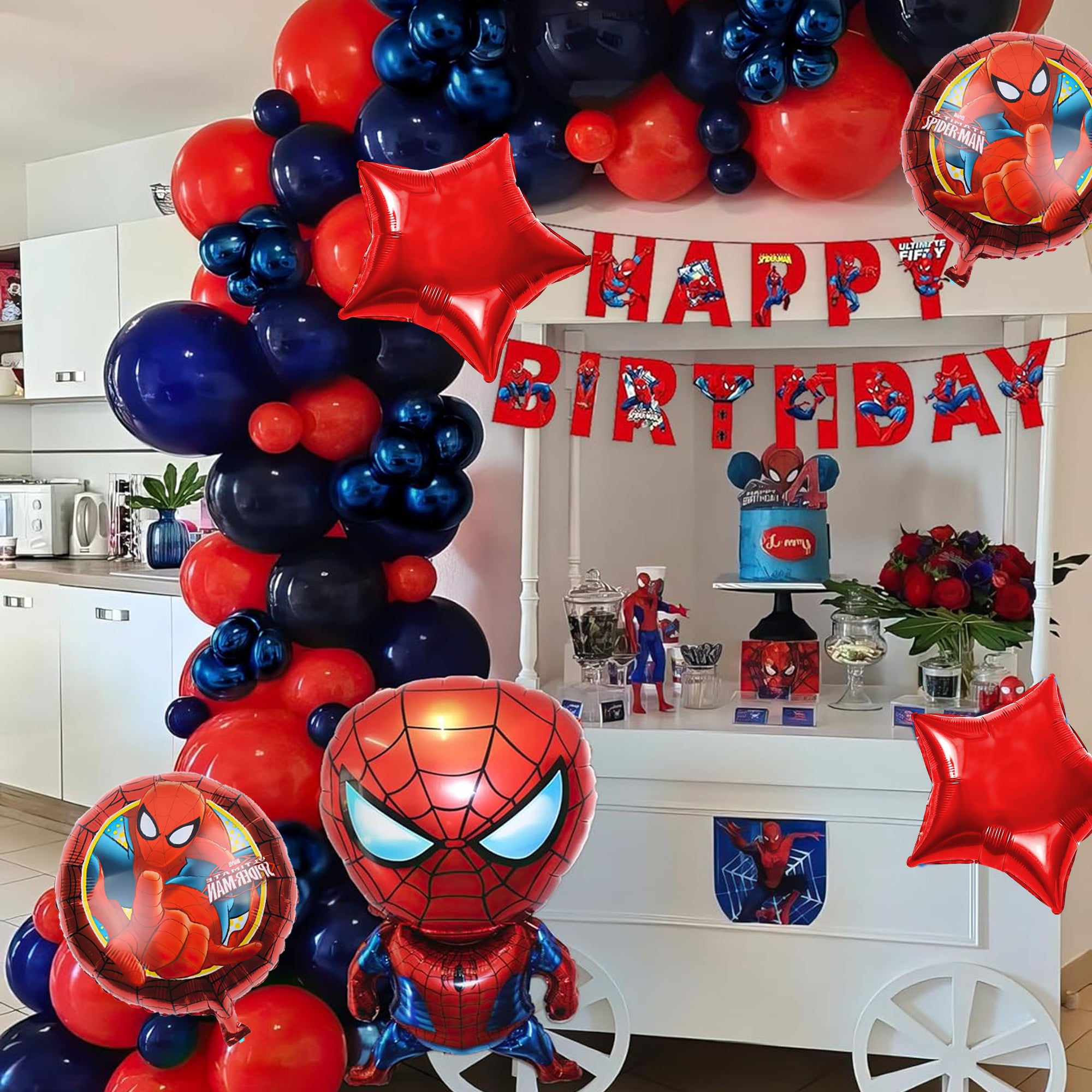 Spiderman theme birthday decoration Kit