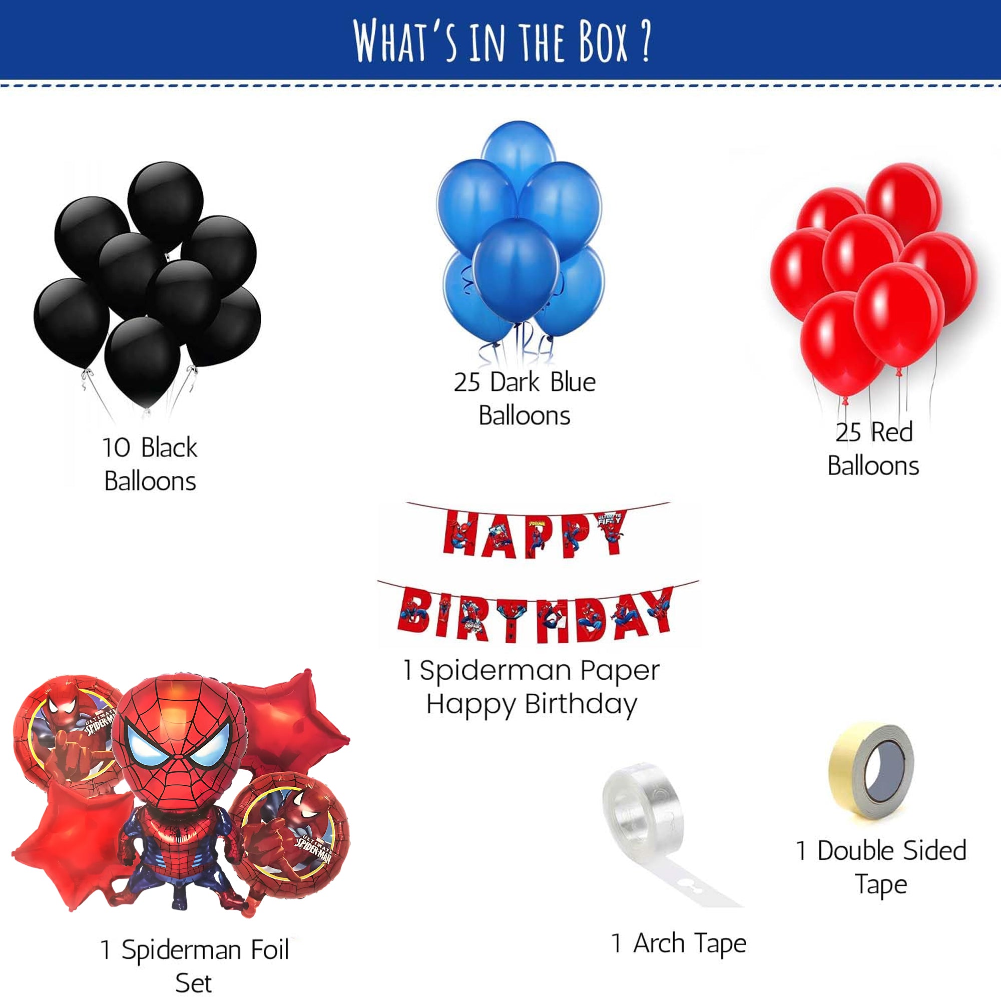 Spiderman Theme Birthday Decor Kit