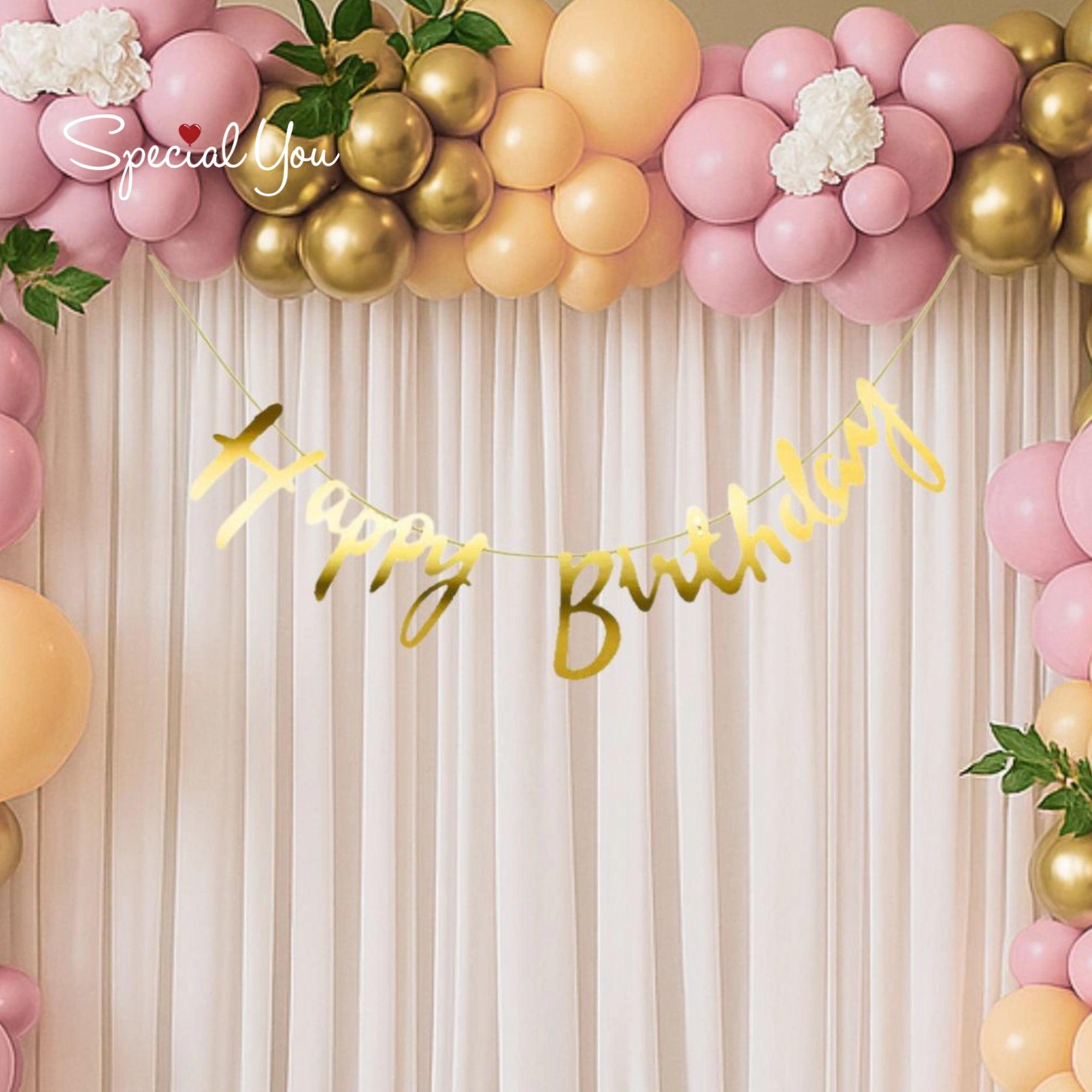 Elegant Bloom Bash Birthday Decor